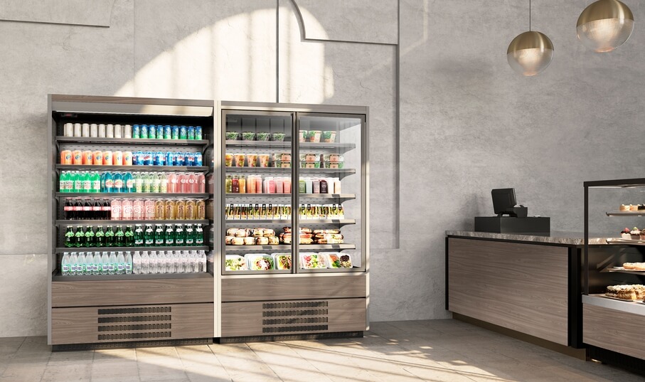 Холодильна гірка (Регал) Chilz BERG 125 slider door дозволяє представити покупцям великий асортимент продуктів харчування в зручному вигляді
