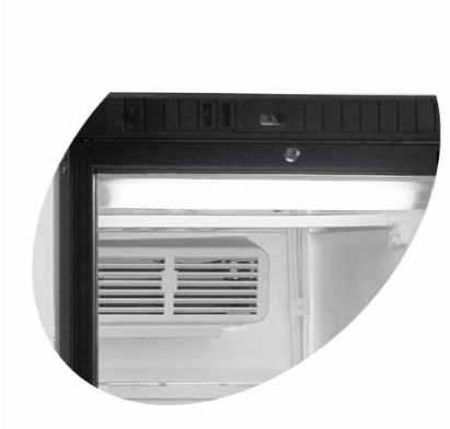 Морозильна шафа Tefcold UFSC370G має вбудований замок двері для запобігання крадіжок продуктів в торговому залі супермаркету. 