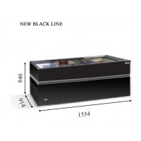 Морозильный ларь-бонета с прямыми крышками CrystalLite 15 (black)