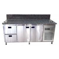 Холодильный стол Tehma 1179 2 двери + 2 ящика задний борт