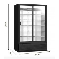 Шафа холодильна зі скляними дверима Crystal CR1000